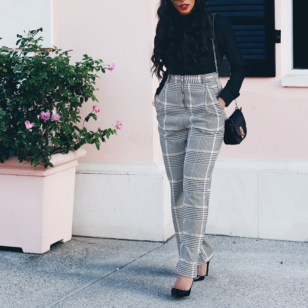 Topshop Checkered Houndstooth Trouser - Picture 6 of 7